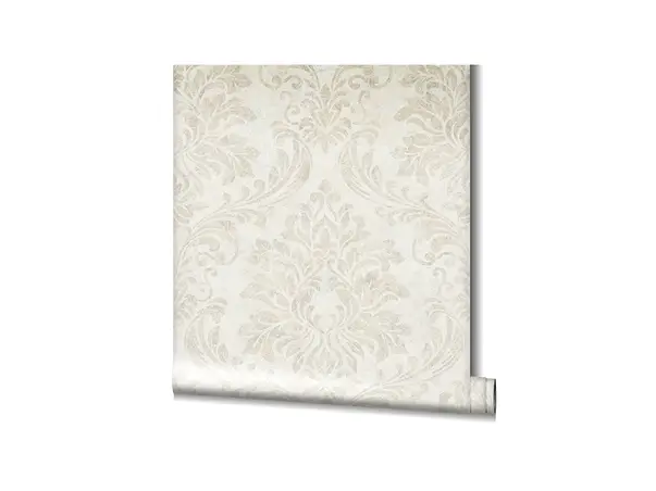 tapet clasic cu model baroc crem