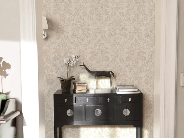 tapet clasic model baroc crem