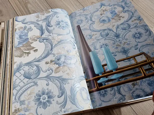 tapet clasic model floral bleu marburg opulence classic