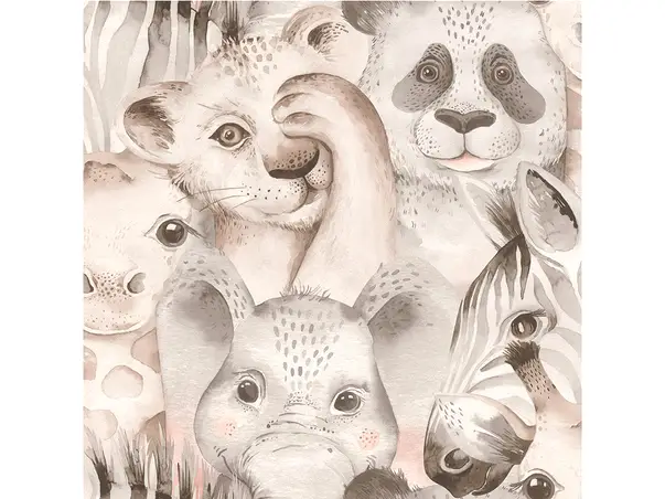 tapet cu animale pentru camera copiilor rasch