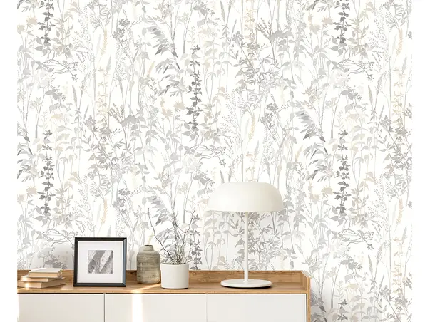 tapet cu crengute gri bej