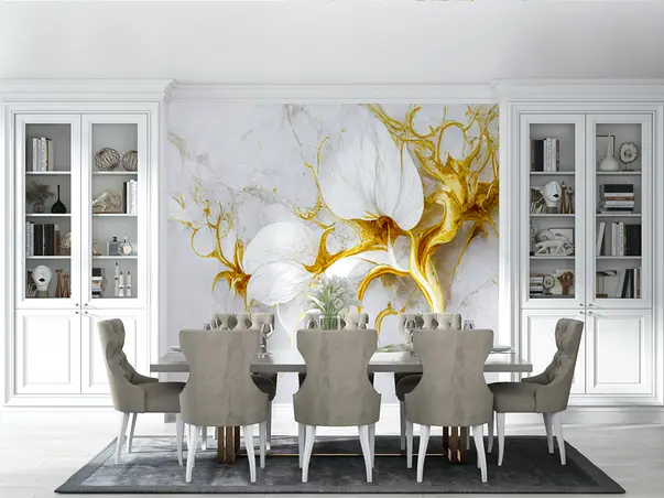 tapet cu model abstract liquid marble