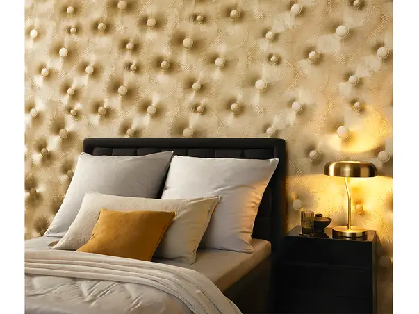 tapet cu model geometric auriu