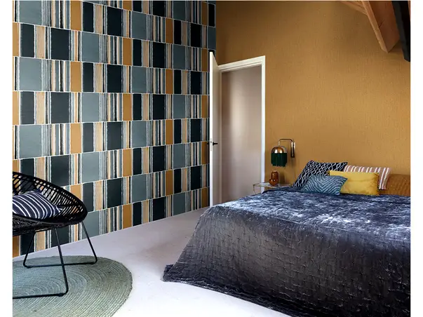 tapet cu model geometric gri rasch 484441