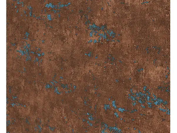 tapet decorativa maro cu detalii turcoaz