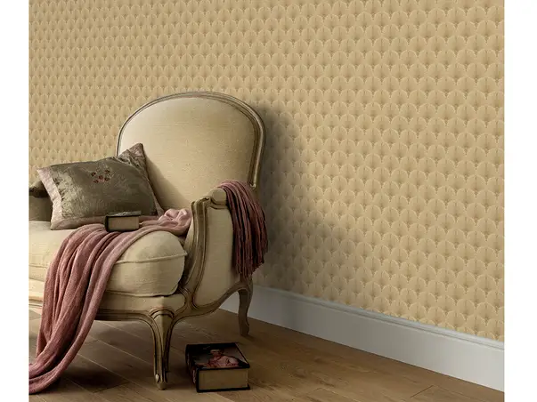 tapet dormitor bej auriu