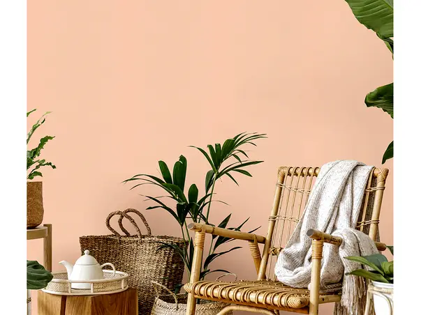 tapet dormitor bej somon