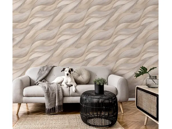 tapet dormitor crem elegant