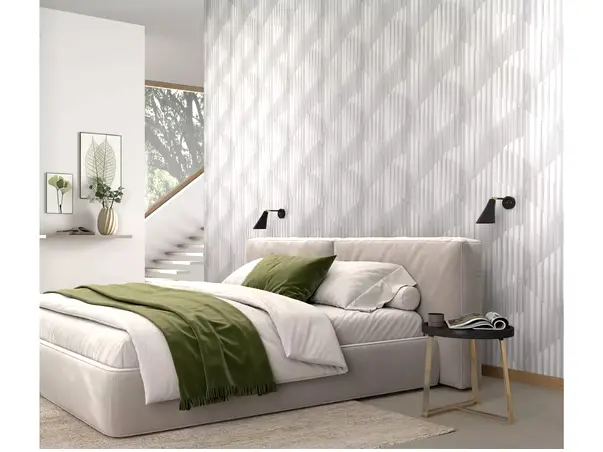 tapet dormitor cu dungi elegante