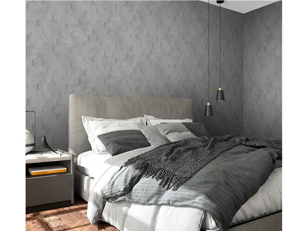 tapet dormitor decorativa gri 34160