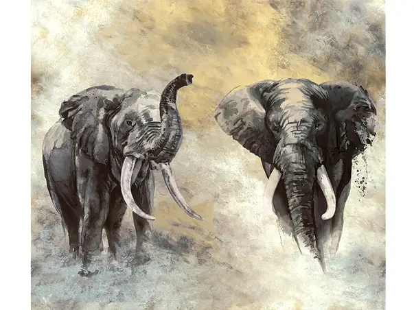 tapet dormitor elefanti