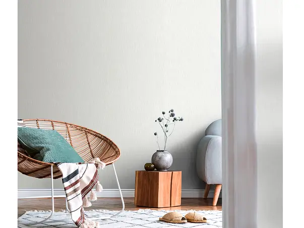 tapet dormitor gri deschis cu sclipici discret