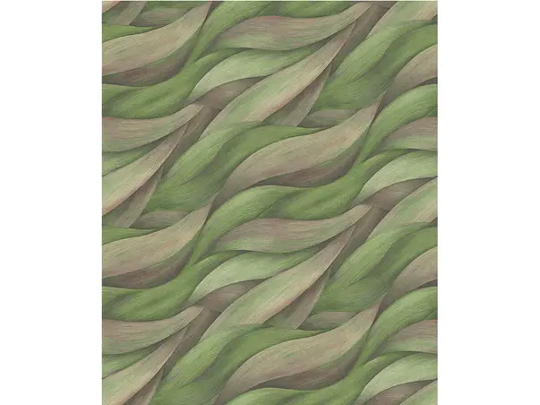 tapet dormitor in nuante de verde si mov