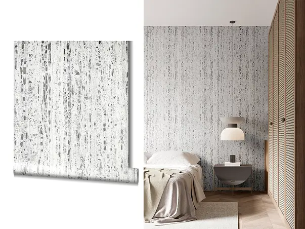 tapet dormitor piatra gri deschis