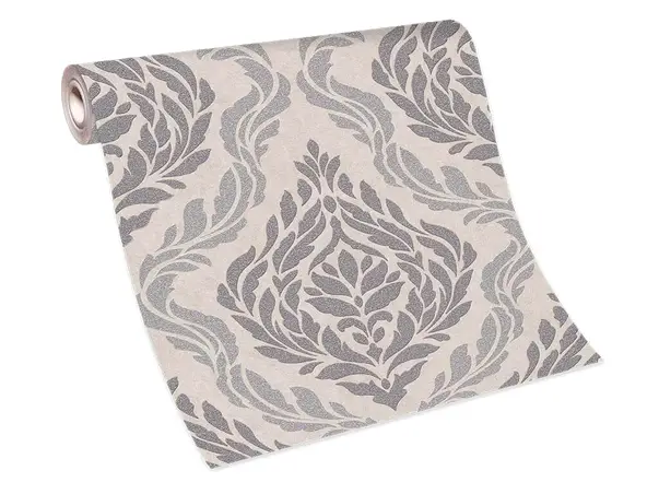 tapet elegant cu model gri argintiu carat 1006002