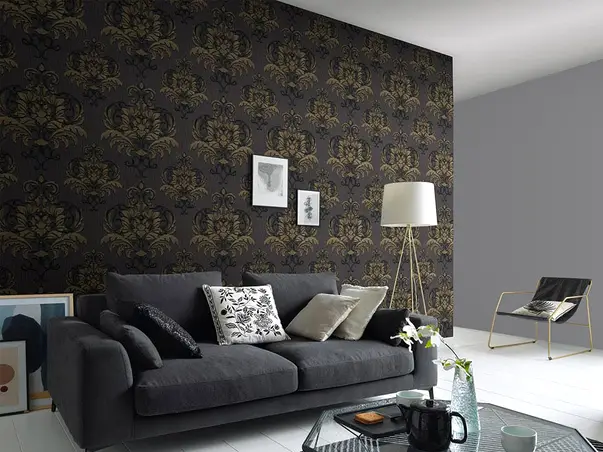 tapet elegant gri inchis