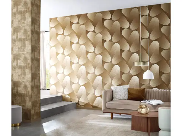 tapet erismann elysium model geometric metalic auriu