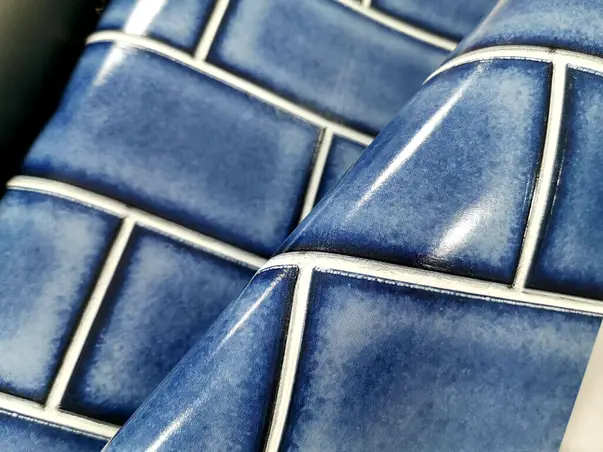 tapet extralavabil faianta albastra