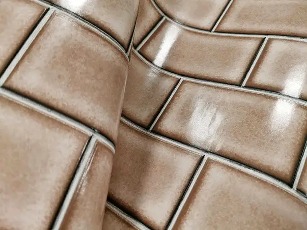 tapet extralavabil faianta maro deschis