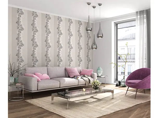 tapet floral erismann gri