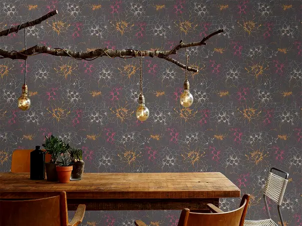 tapet floral erismann gri inchis profi selection 542504