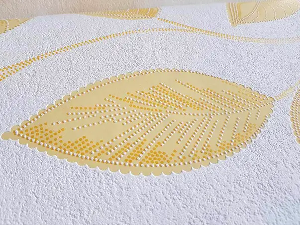 tapet floral galben easy wall ps international detaliu