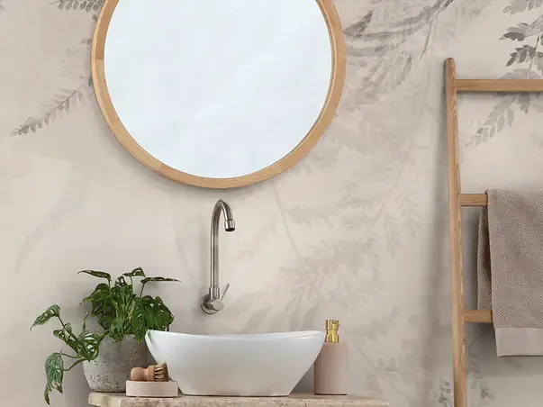 tapet floral gri deschis