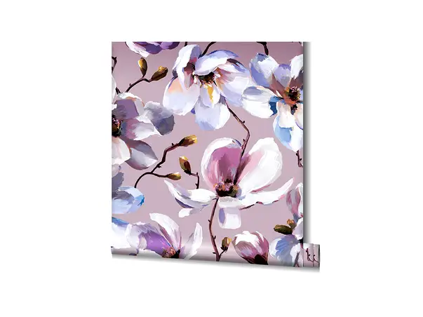 tapet floral lila cu magnolii marburg kyoto 47463