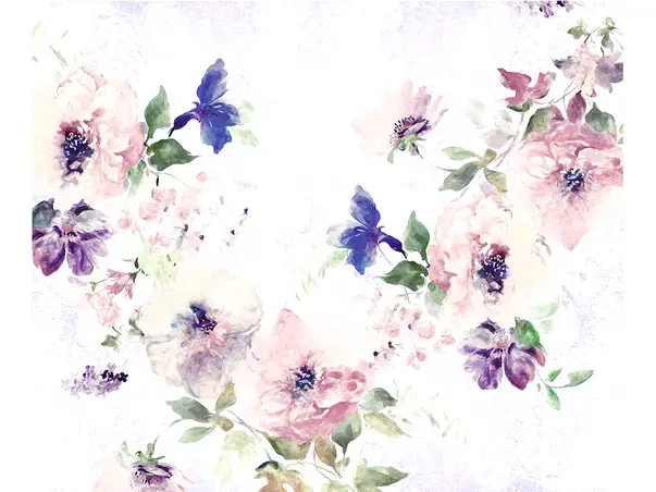 tapet floral mov poema