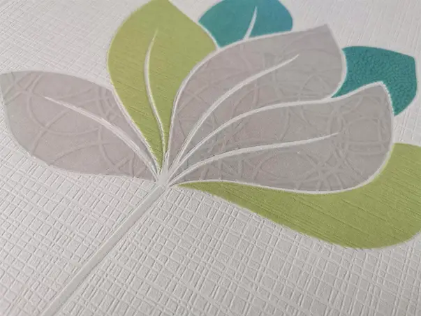 tapet floral turcoaz