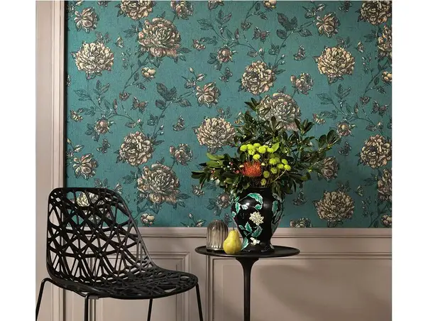 tapet floral verde erismann