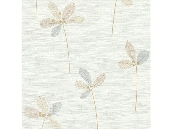 tapet flori bej casual chic