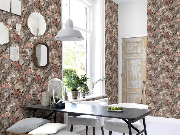 tapet frunze gri rasch 687842