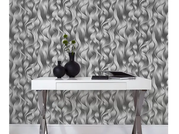 tapet geometric gri 1020415