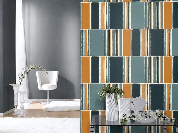 tapet geometric gri rasch 484441