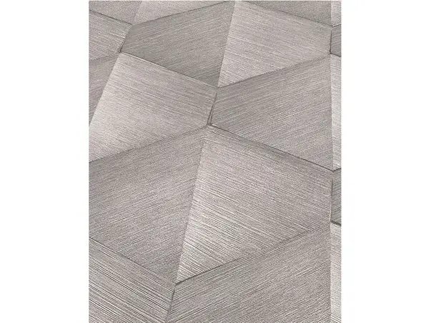 tapet geometric hexagoane gri taupe