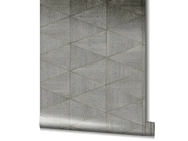 tapet gri cu model geometric marburg 33355