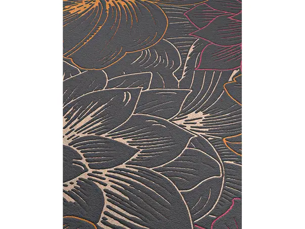 tapet gri flori grafice erismann