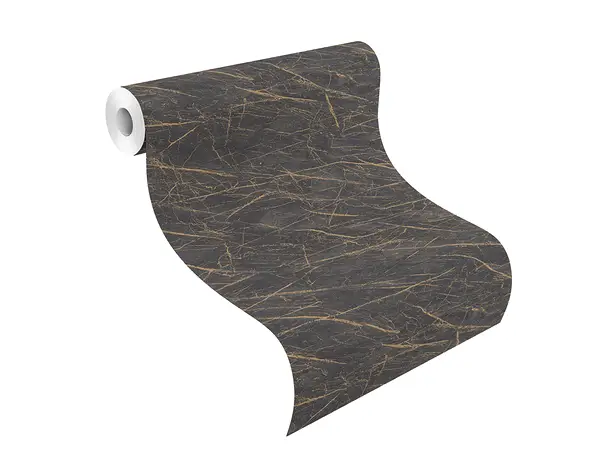 tapet gri inchis cu detalii aurii rasch 428964