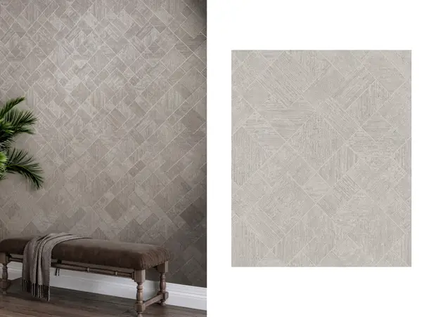 tapet gri taupe living