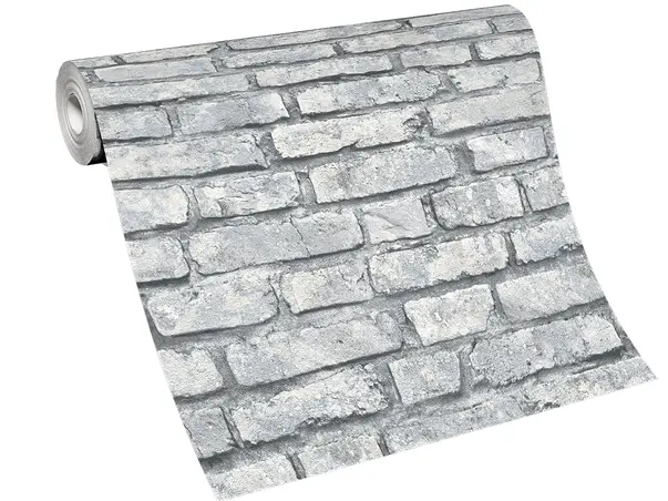 tapet imitatie caramida gri