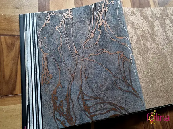 tapet imitatie decorativa bronz