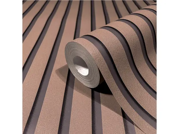 tapet imitatie riflaje maro