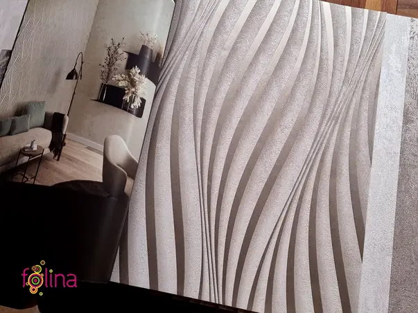 tapet ivoire cu dungi serpuite