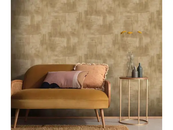 tapet living bej auriu 2