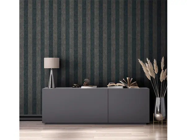 tapet living cu dungi verticale