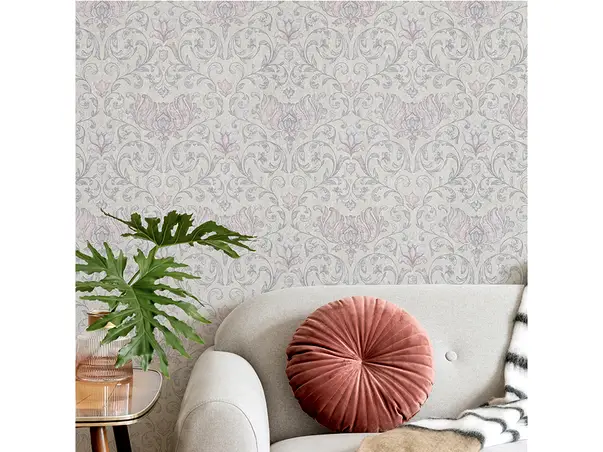 tapet living cu model floral clasic