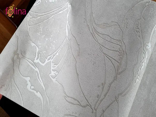 tapet living decorativa alb unt