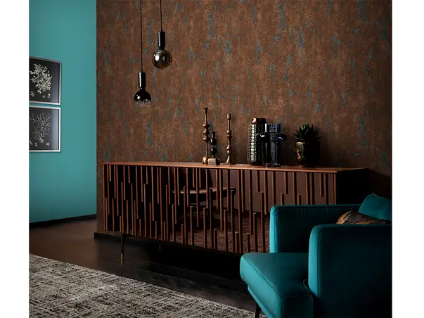 tapet living decorativa maro