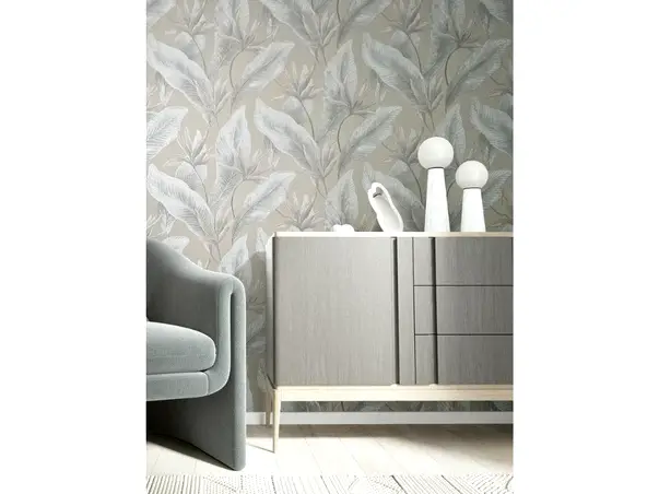 tapet living frunze mari
